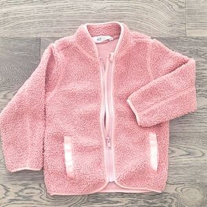 H&M 2-4 Y Rose Pink faux wool